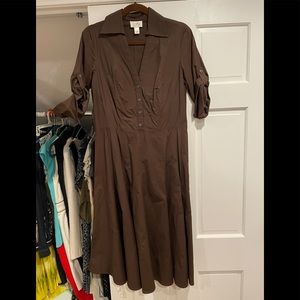 Loft brown shirtdress